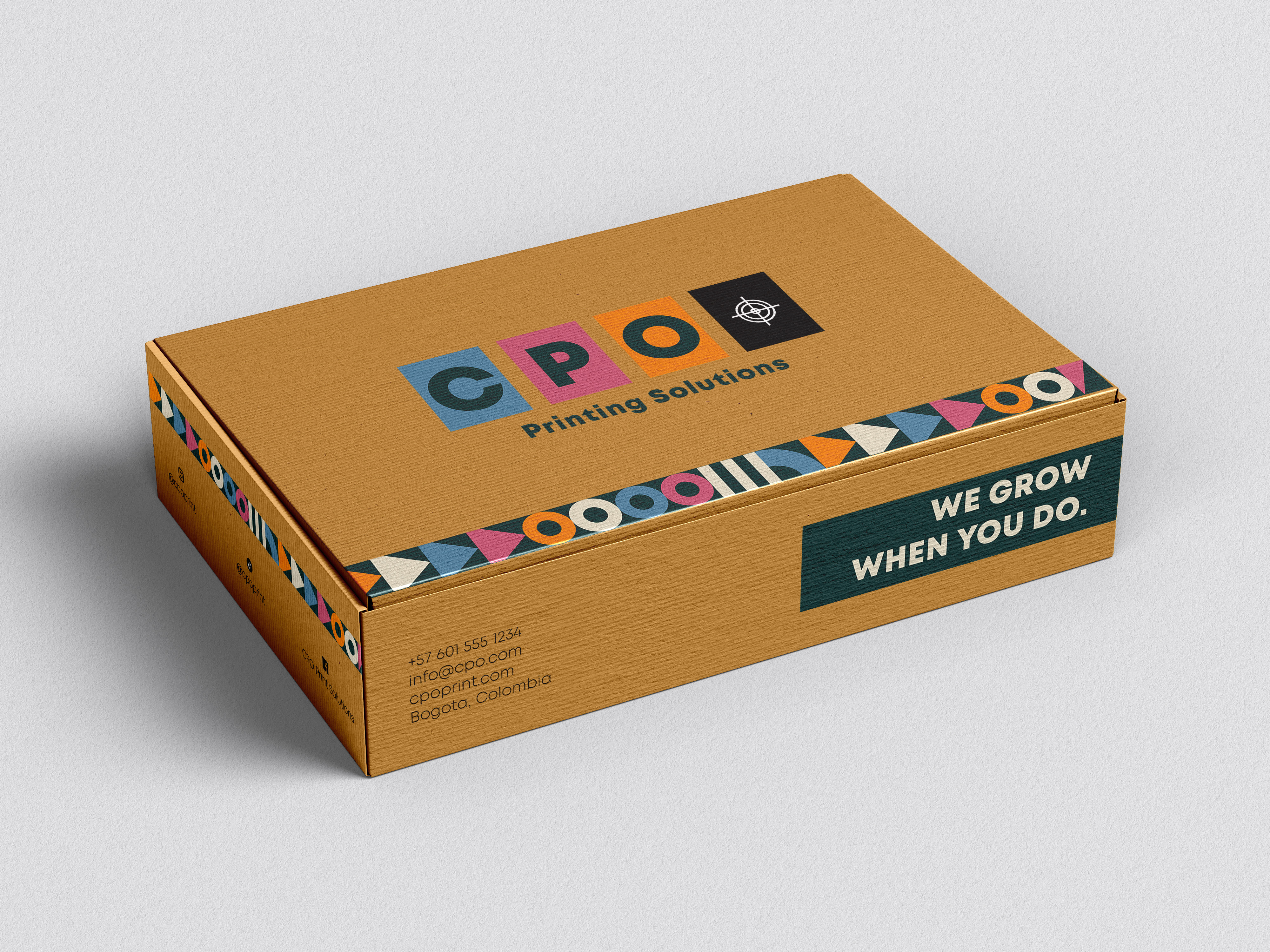 CPO branded packaging mockup